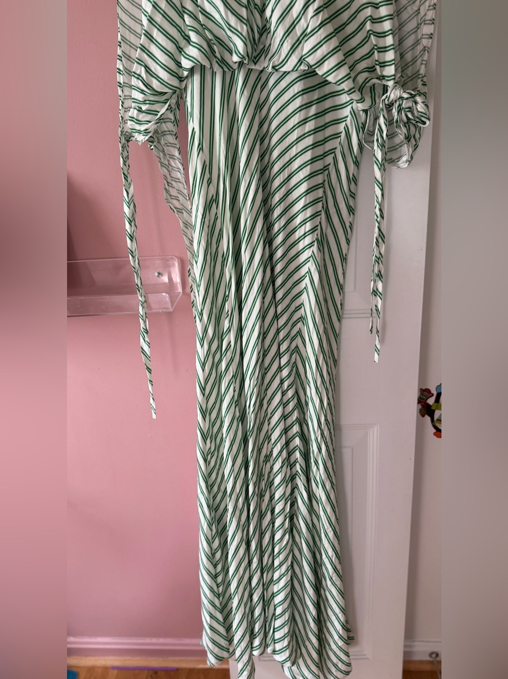 Zara Mint and White Striped Maxi Dress - Picture 13 of 14